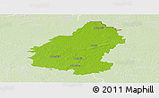 Physical Panoramic Map of Pakruojo, lighten