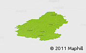 Physical Panoramic Map of Pakruojo, single color outside