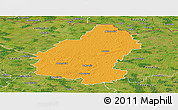 Political Panoramic Map of Pakruojo, satellite outside