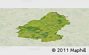 Satellite Panoramic Map of Pakruojo, lighten