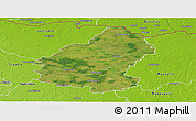 Satellite Panoramic Map of Pakruojo, physical outside