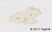 Shaded Relief Panoramic Map of Pakruojo, cropped outside