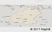 Shaded Relief Panoramic Map of Pakruojo, semi-desaturated
