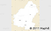 Classic Style Simple Map of Pakruojo, single color outside