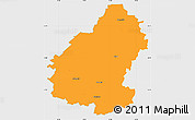 Political Simple Map of Pakruojo, single color outside