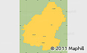 Savanna Style Simple Map of Pakruojo, single color outside