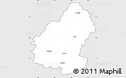 Silver Style Simple Map of Pakruojo, cropped outside