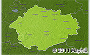Physical 3D Map of Radviliskio, darken