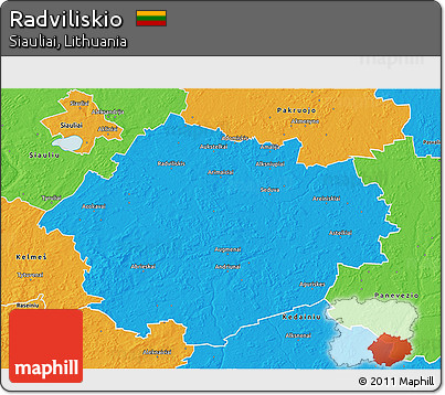 Political 3D Map of Radviliskio