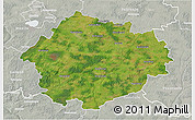 Satellite 3D Map of Radviliskio, lighten, semi-desaturated