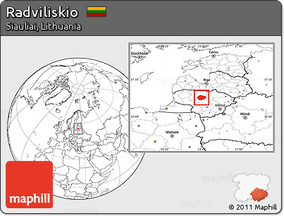 Blank Location Map of Radviliskio