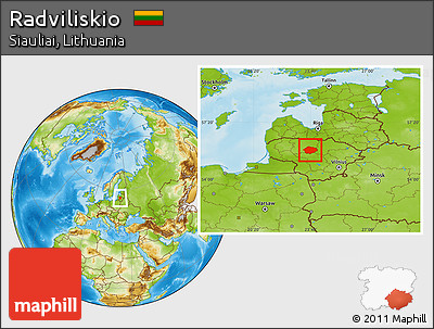 Physical Location Map of Radviliskio