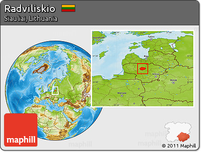 Physical Location Map of Radviliskio
