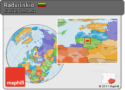 Political Location Map of Radviliskio