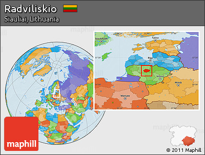 Political Location Map of Radviliskio