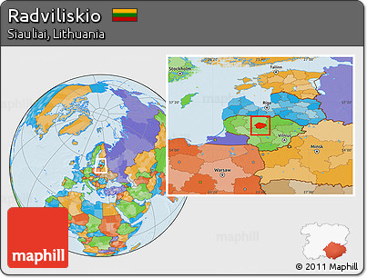 Political Location Map of Radviliskio