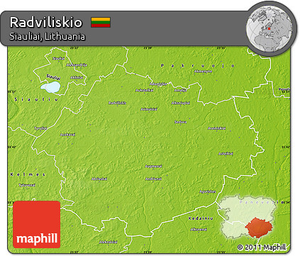 Physical Map of Radviliskio