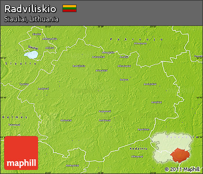 Physical Map of Radviliskio