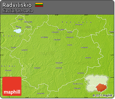 Physical Map of Radviliskio