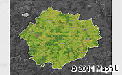 Satellite Map of Radviliskio, darken, desaturated