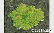 Satellite Map of Radviliskio, darken, semi-desaturated