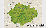 Satellite Map of Radviliskio, shaded relief outside