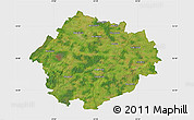 Satellite Map of Radviliskio, single color outside