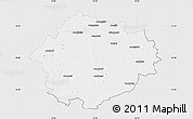 Silver Style Map of Radviliskio, single color outside