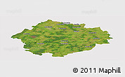 Satellite Panoramic Map of Radviliskio, cropped outside