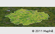 Satellite Panoramic Map of Radviliskio, darken