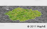 Satellite Panoramic Map of Radviliskio, desaturated