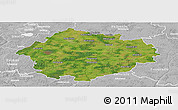 Satellite Panoramic Map of Radviliskio, lighten, desaturated