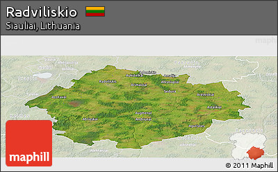 Satellite Panoramic Map of Radviliskio, lighten