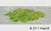 Satellite Panoramic Map of Radviliskio, lighten, semi-desaturated