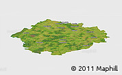 Satellite Panoramic Map of Radviliskio, single color outside
