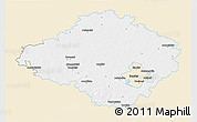 Classic Style 3D Map of Siauliu, single color outside