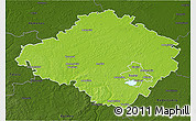 Physical 3D Map of Siauliu, darken