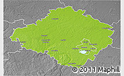 Physical 3D Map of Siauliu, desaturated