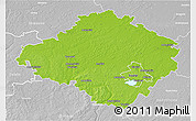 Physical 3D Map of Siauliu, lighten, desaturated