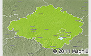 Physical 3D Map of Siauliu, semi-desaturated
