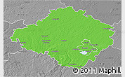 Political 3D Map of Siauliu, desaturated