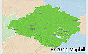 Political 3D Map of Siauliu, lighten