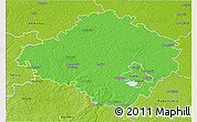 Political 3D Map of Siauliu, physical outside