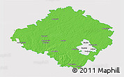 Political 3D Map of Siauliu, single color outside