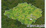 Satellite 3D Map of Siauliu, darken