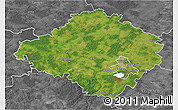 Satellite 3D Map of Siauliu, desaturated