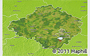 Satellite 3D Map of Siauliu, physical outside