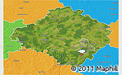 Satellite 3D Map of Siauliu, political outside