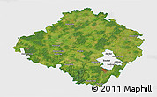 Satellite 3D Map of Siauliu, single color outside