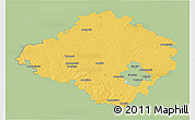 Savanna Style 3D Map of Siauliu, single color outside